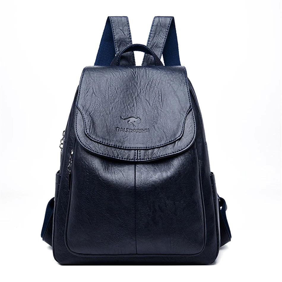 Olivia | Secure Leather Backpack