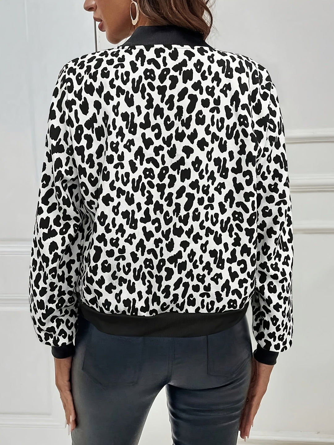 Isabella™ Leopard Print Zip-Up Jacket
