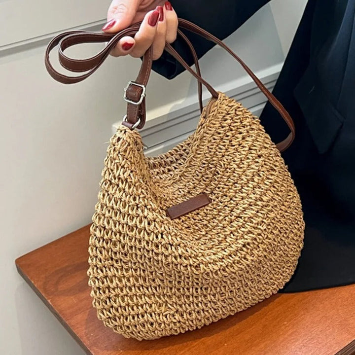 Adele | Straw shoulder bag