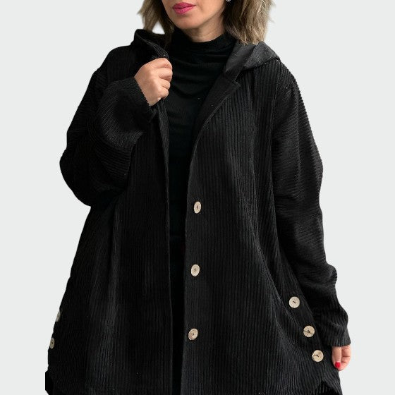 Cordia - Cozy Corduroy Hooded Jacket