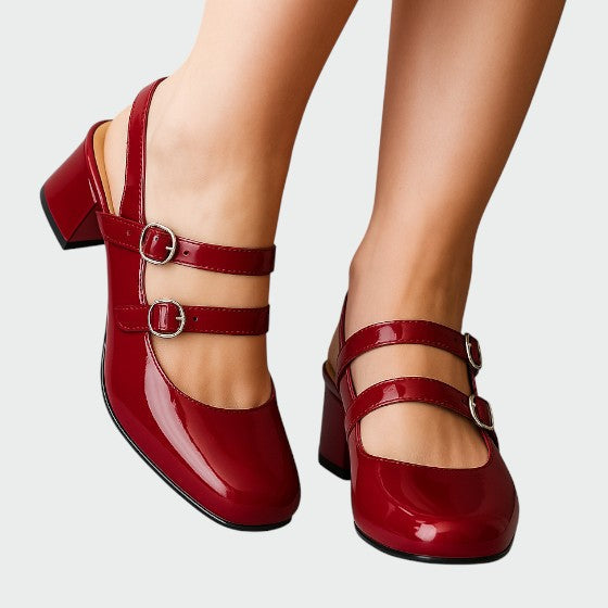 Olivia - Orthopaedic Leather Flats Mary Jane