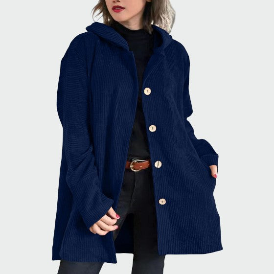 Cordia - Cozy Corduroy Hooded Jacket