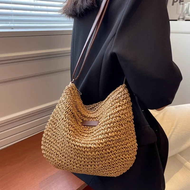 Adele | Straw shoulder bag